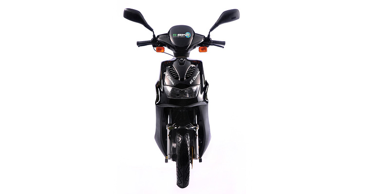 Front shot of black commercial delivery scooter